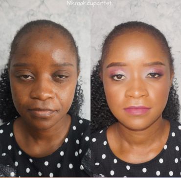African bridal makeup before and after 
