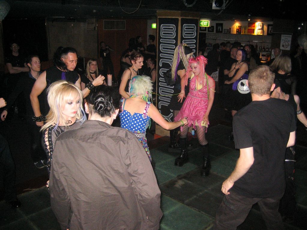 Goth people dancing