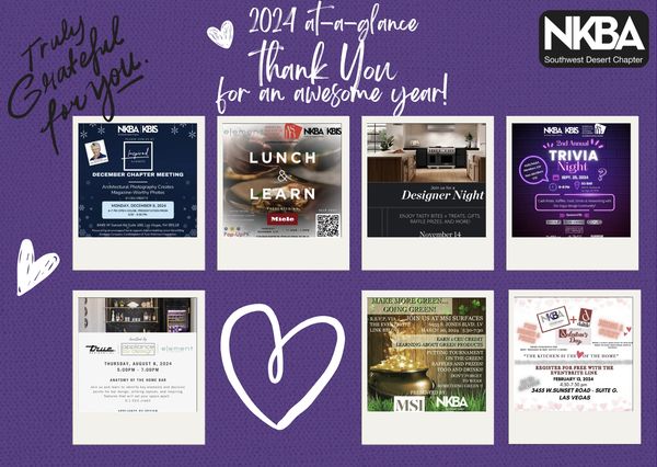 NKBA Southwest Desert Chapter's 2024 event highlights and thank you message.