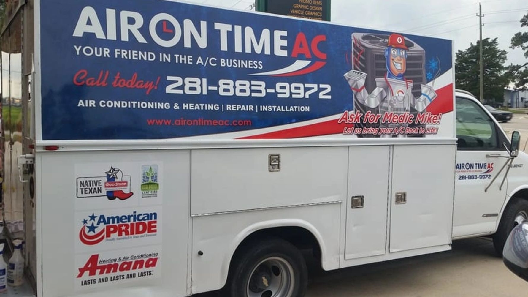 Air On Time AC Repair vehicle in Conroe TX