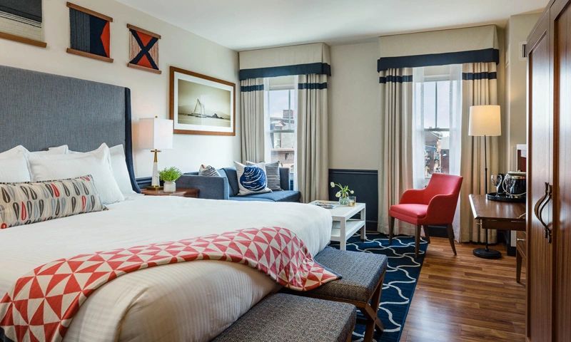 Bedroom in the Portland Harbor Hotel
Photo Credit: Portland Harbor Hotel