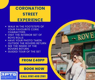 Coupletaking a selfie outside the Rovers Return