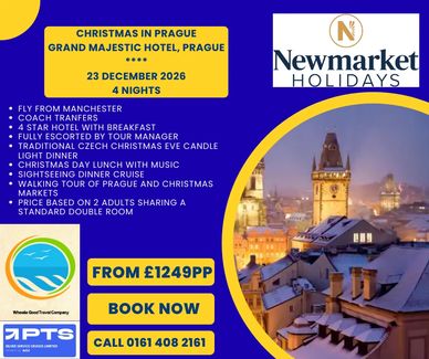 Prague rooftops in winter