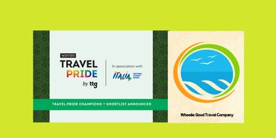 Travel Pride logo and Wheelie Good Travel Company Logo