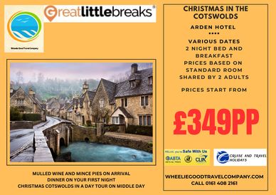 Cotswold village scene with a bridge over a stream