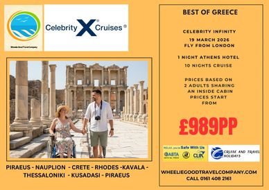 Ruins of Ephesus being explored by a disabled couple