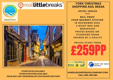 Medieval street in York at night.