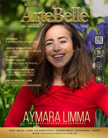 Aymara Limma na capa da revista Arte Belle Aymara copertina rivista  Magazine cover with actress Aym