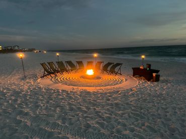 Chill Vibes Beach Bonfire Setup by Good Vibes Beach Service