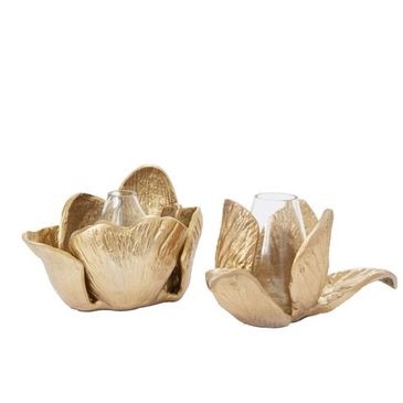 Gold Flower Vases