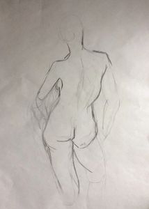 Female Figure Charcoal on paper 40 x 30cms