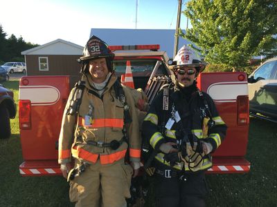 Scott Alexander helping at Fire Training Center