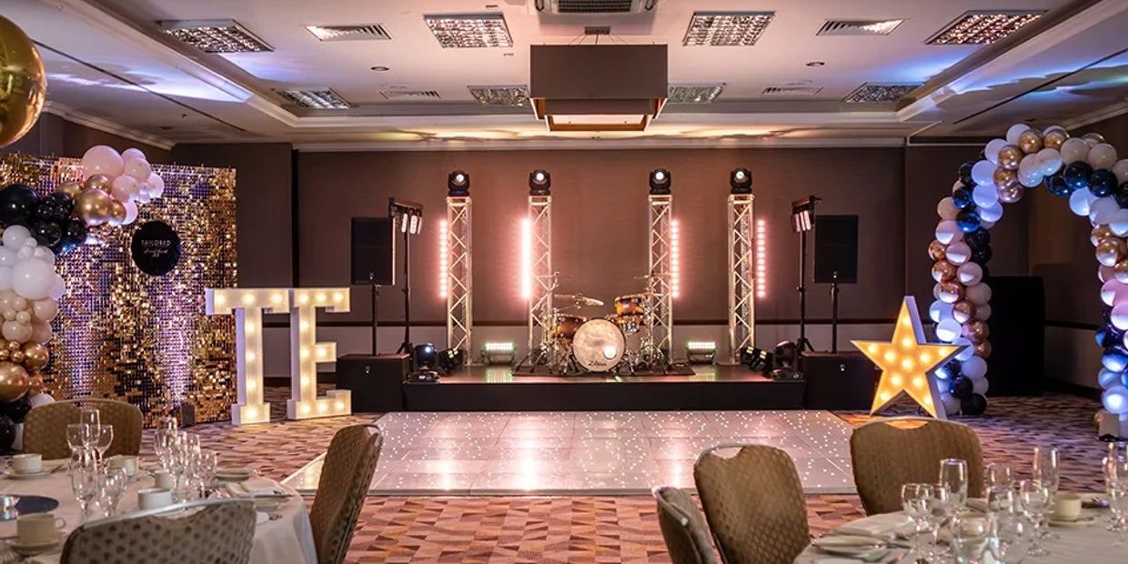 NSC Entertainment corporate DJ setup at a Yorkshire event