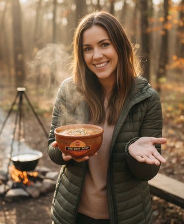 Smiling woman holding a steaming bowl of soup outdoors in a forest.The Best Soup Company
The Best Soup Company™
The Best Soup Company soup
Clean label soup
Healthy comfort soup
Fresh homemade soup online
Premium soup delivery
Best soup for meal prep
Small batch soup company
Ready to eat soup pouches
Gourmet soup brand
Buy soup online