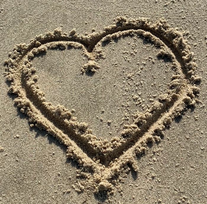 heart in the sand