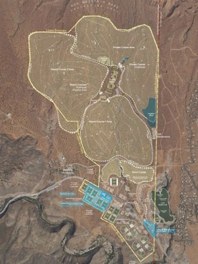 Map of a resort and course area layout.