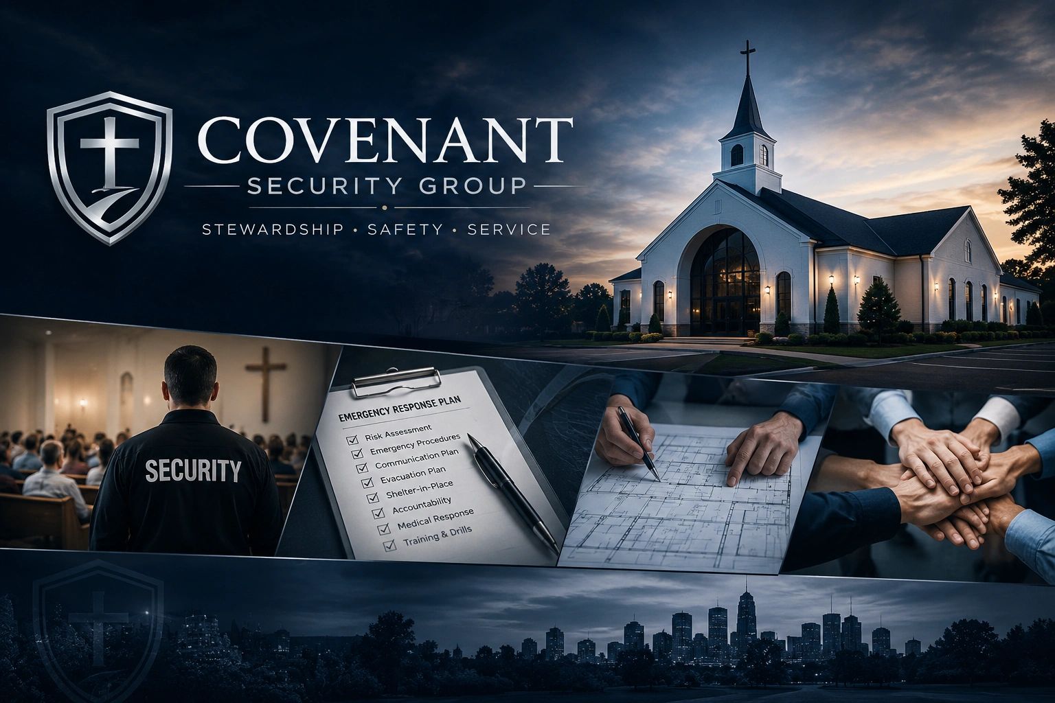 Covenant Security Group provides stewardship, safety, and service with a focus on church security and emergency planning.