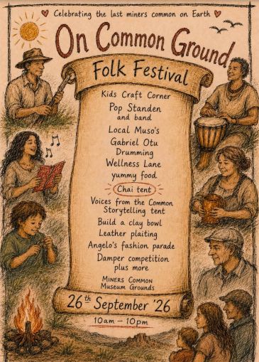 On Common Ground Folk Festival
Miners Common Museum Rubyvale
on sapphiregemfieldsdirectory.com