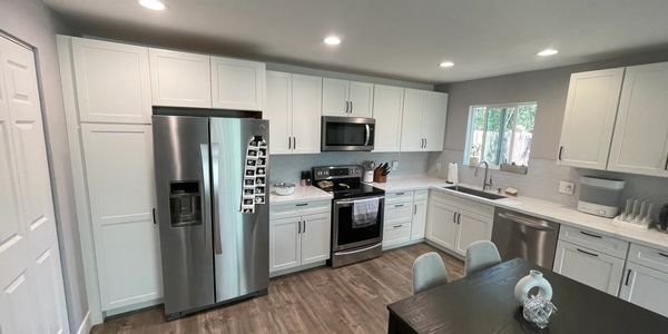 Recent kitchen remodel, new cabinets, counter tops, lights and outlets