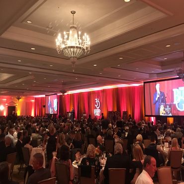 A fundraiser dinner gala for a special event client