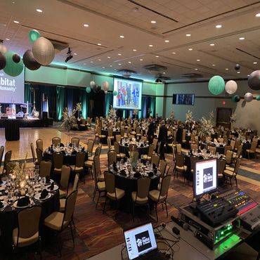 A gala dinner event for a non-profit client