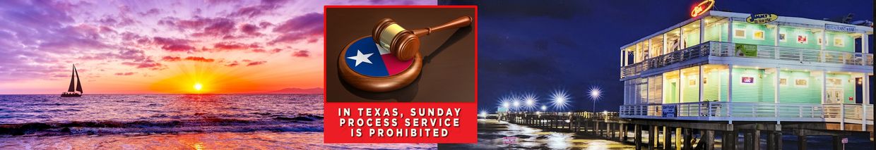 process service in Texas is prohibited on Sunday logo design