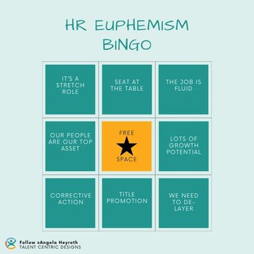 Fun card about HR euphemism turned into a BINGO game