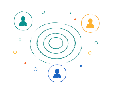 Ripple connecting people representing connection and community