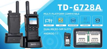 TID Network Radio TD-G728A Android 7.1
RealPTT, PandaPTT, Zello, USA Warranty