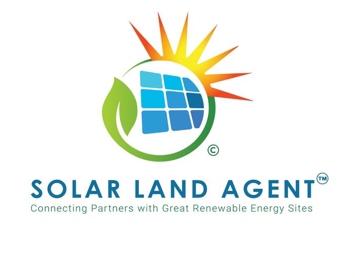 Company logo with sun solar panels and a plant surrounding the logo