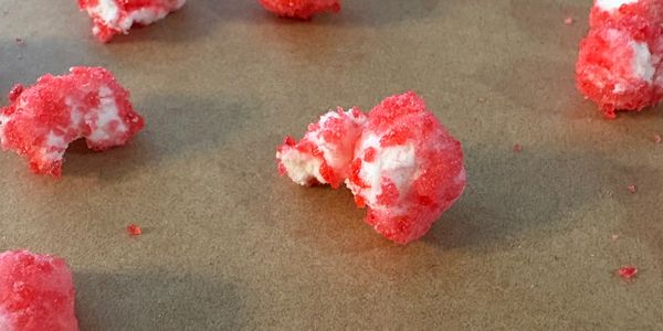 Freeze dried jolly rancher coated marshmallows