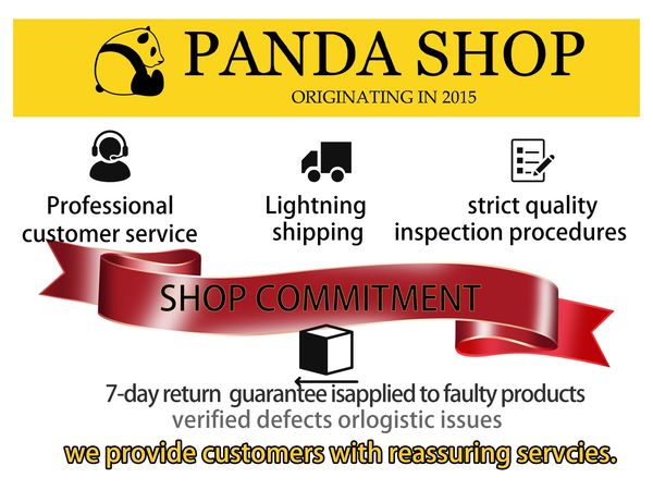 Panda Shop offers professional service, fast shipping, and strict quality checks with a 7-day return guarantee.
