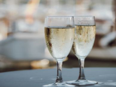 two glasses of white wine