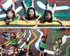 children enjoying a sportsfest