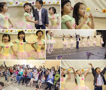 children dancing onstage