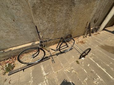 Bicycle trailer, top side view