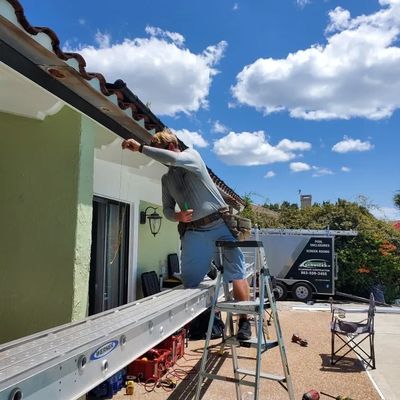 Harmon's Services Aluminum Construction Polk County, Fl. Production Manager Josh D. at Job Site.