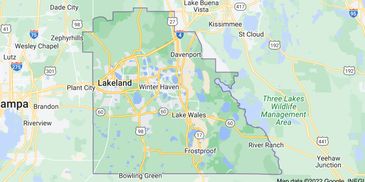 Harmon's Services Aluminum Construction Polk County, Fl. Service Map