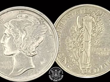 1920 Mercury Dime from the Philadelphia Mint. Mintage: 59,030,000