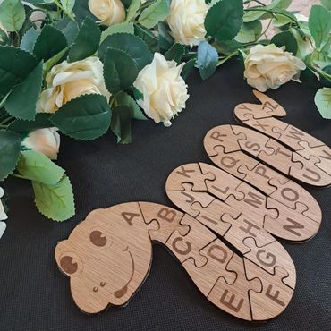 Wood snake puzzle