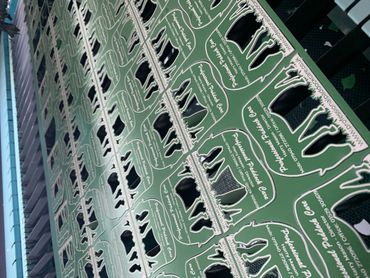 Laser engraved business cards