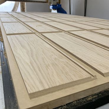 Oak panels CNC routed