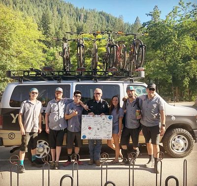 Billy and the Yuba Expeditions crew fundraising for the Downieville Fire Department.