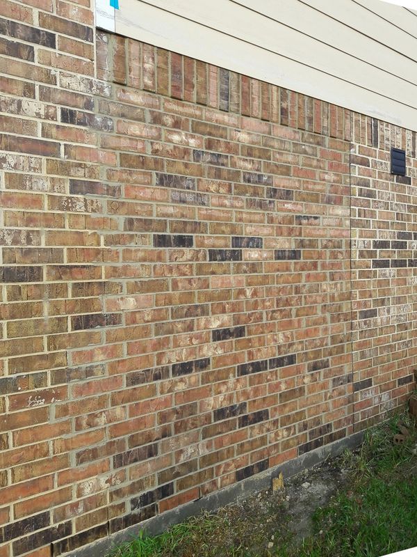 Brick wall, smooth and cliean. No cracks.