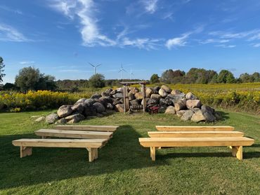 Grotto with Amish benches