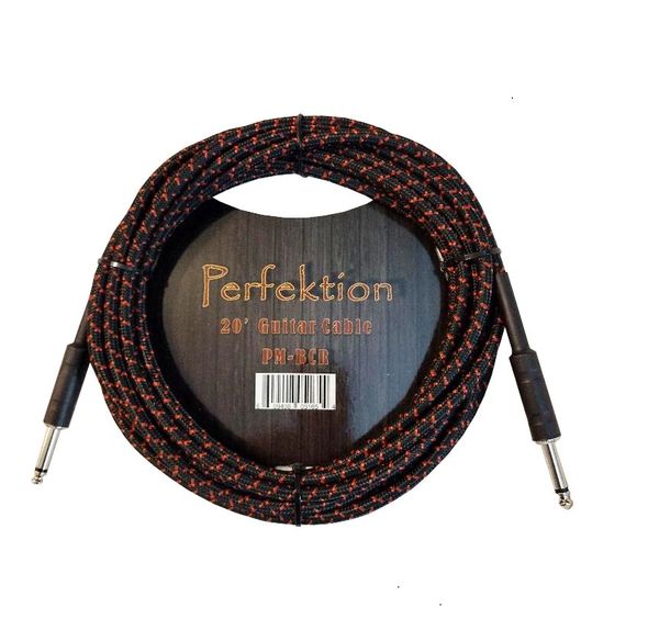Braided brown tweed instrument cable.