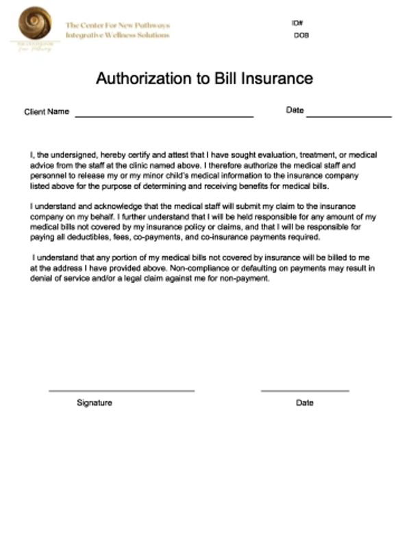Consent To Bill Insurance