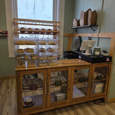 front counter at bakery