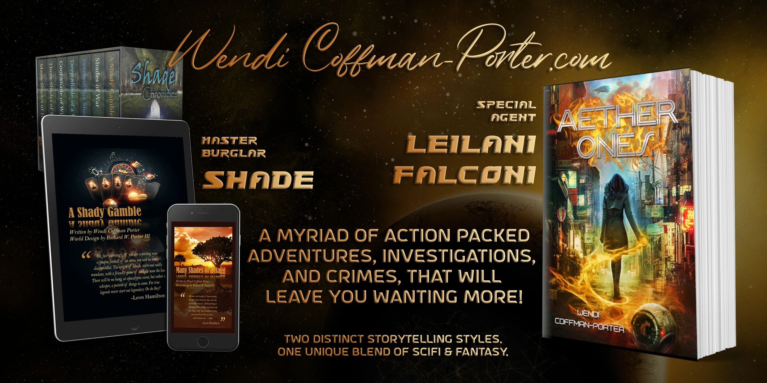 Stories that encompass love, loss, crime, comedy, mystery, magic and technology into one.