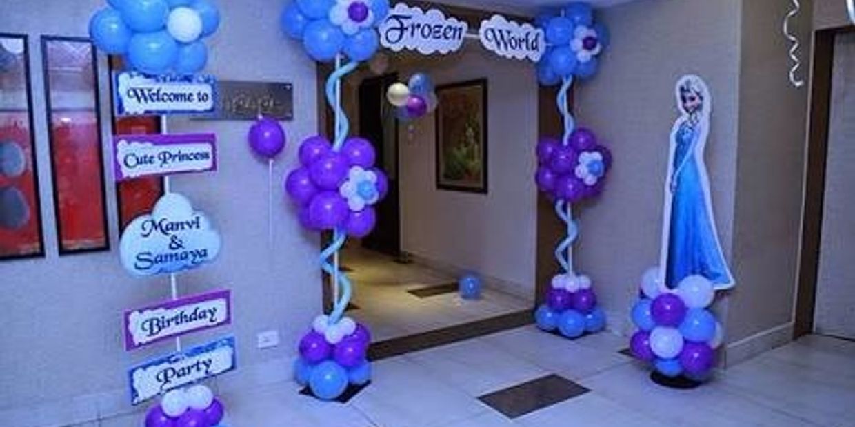 princess theme party gate decor at birthday planner